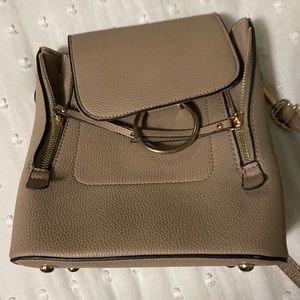 Beige handbag with strap